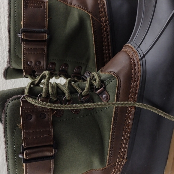 Jbu by Jambu Ontario Weather Ready Brown Green Lace Up Mid Calf Duck Boot - Picture 14 of 15